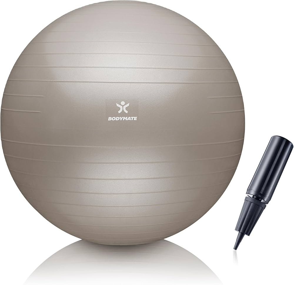 BODYMATE Fitness Ball + Pump Included + Free E-Book - Various Sizes & Colours | Amazon (FR)