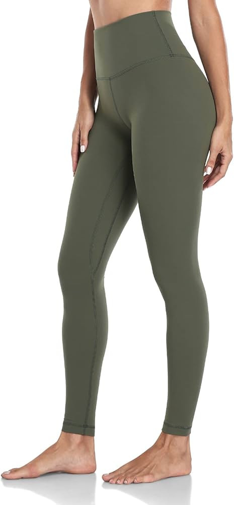 HeyNuts Essential Full Length Yoga Leggings, Women's High Waisted Workout Compression Pants 28'' | Amazon (US)