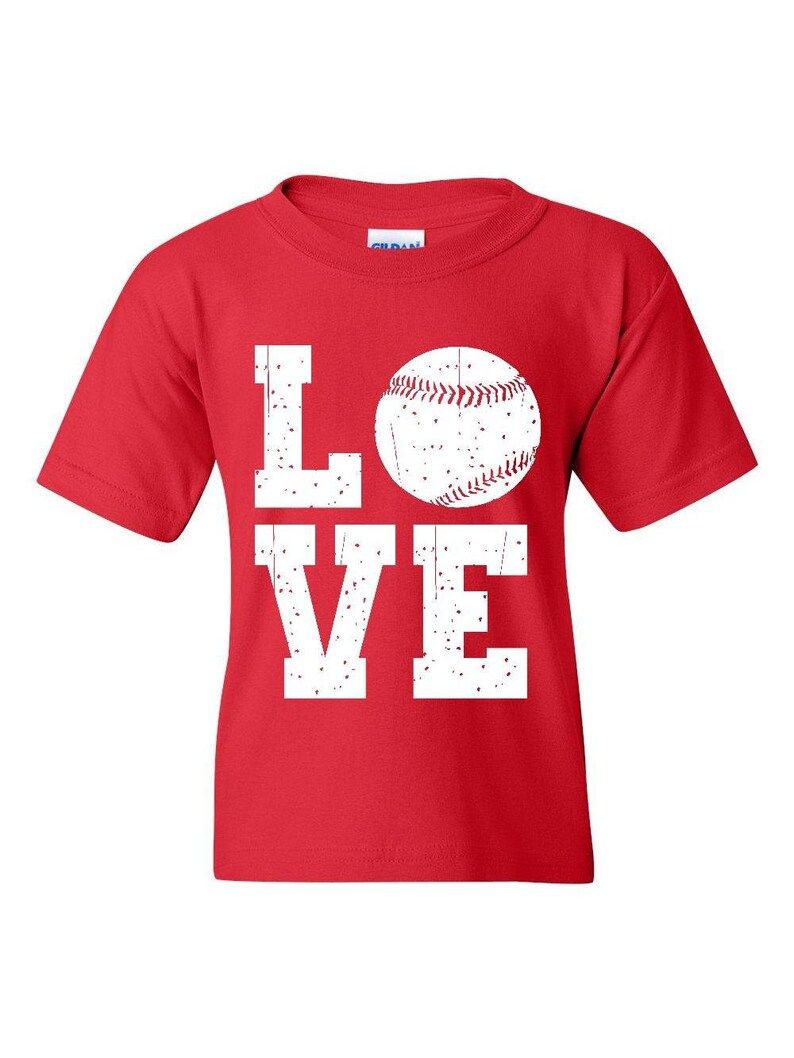 Love Baseball Unisex Youth Kids T-shirt Tee | Etsy | Etsy (US)