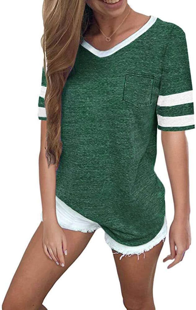 OMSJ Womens Summer Tops Casual Short/Long Sleeve T-Shirts | Amazon (US)