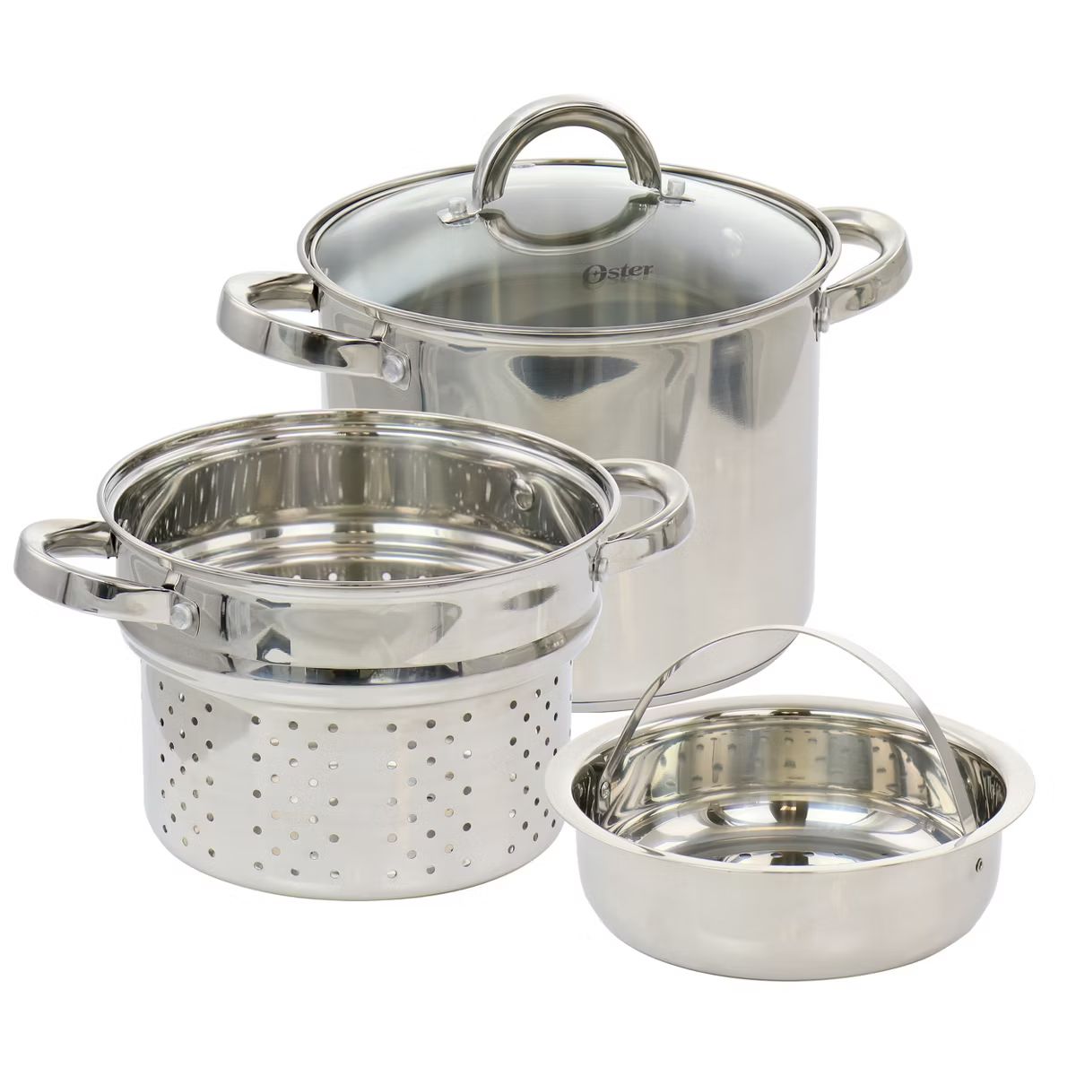 Oster Sangerfield 4 Piece 5 Quart Stainless Steel Pasta Pot with Lid | Target