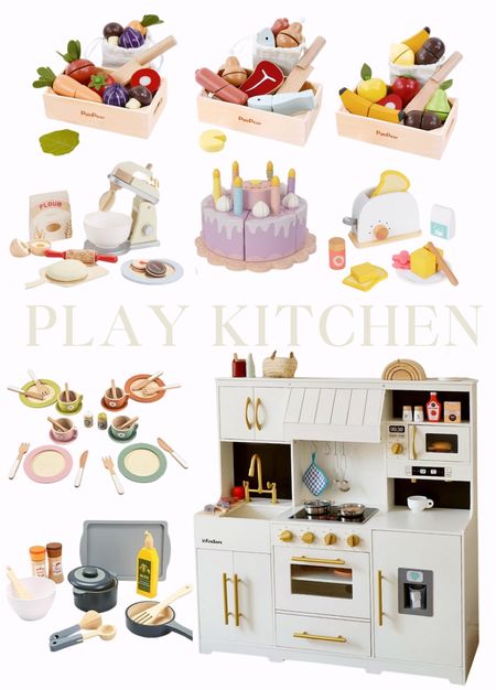 Cutest play kitchen Christmas gift! Modern toy kitchen. Cute kitchen toys. Wooden play food

#LTKGiftGuide #LTKfamily #LTKkids