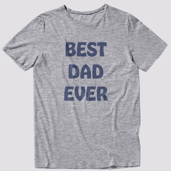 Men's 33 Revolutions 'Best Dad Ever' Short Sleeve Graphic T-Shirt - Heather Gray | Target