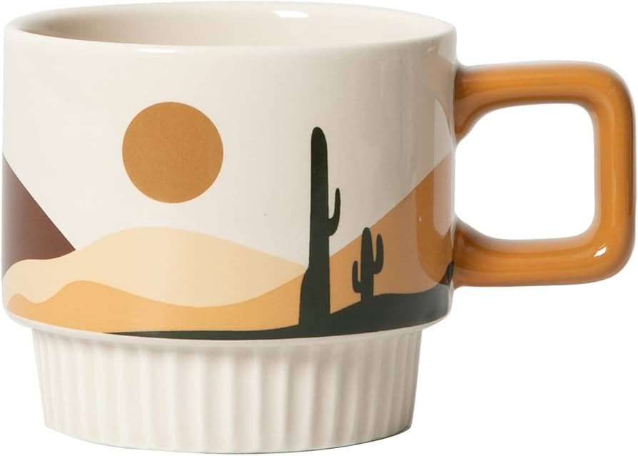 Ceramic Coffee Mug, 12oz/320ml Medium Milk Coffee Mug Tea Cup for Cocoa Cappuccino Latte Cereal D... | Amazon (US)