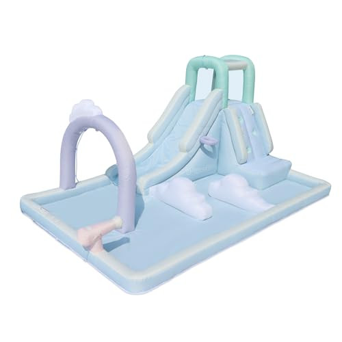 Bounceland Splash N’ Dash Dream Water Slide, 14.4ft L x 9.1ft W x 6.8ft H inflated Size, Outdoor Fun w/Long Slide, Giant Splash Pool, Water Spray, Climbing Wall, Active Play for Kids | Amazon (US)