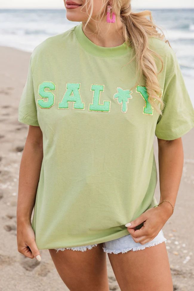 Salty Mint Oversized Graphic Tee SALE | Pink Lily