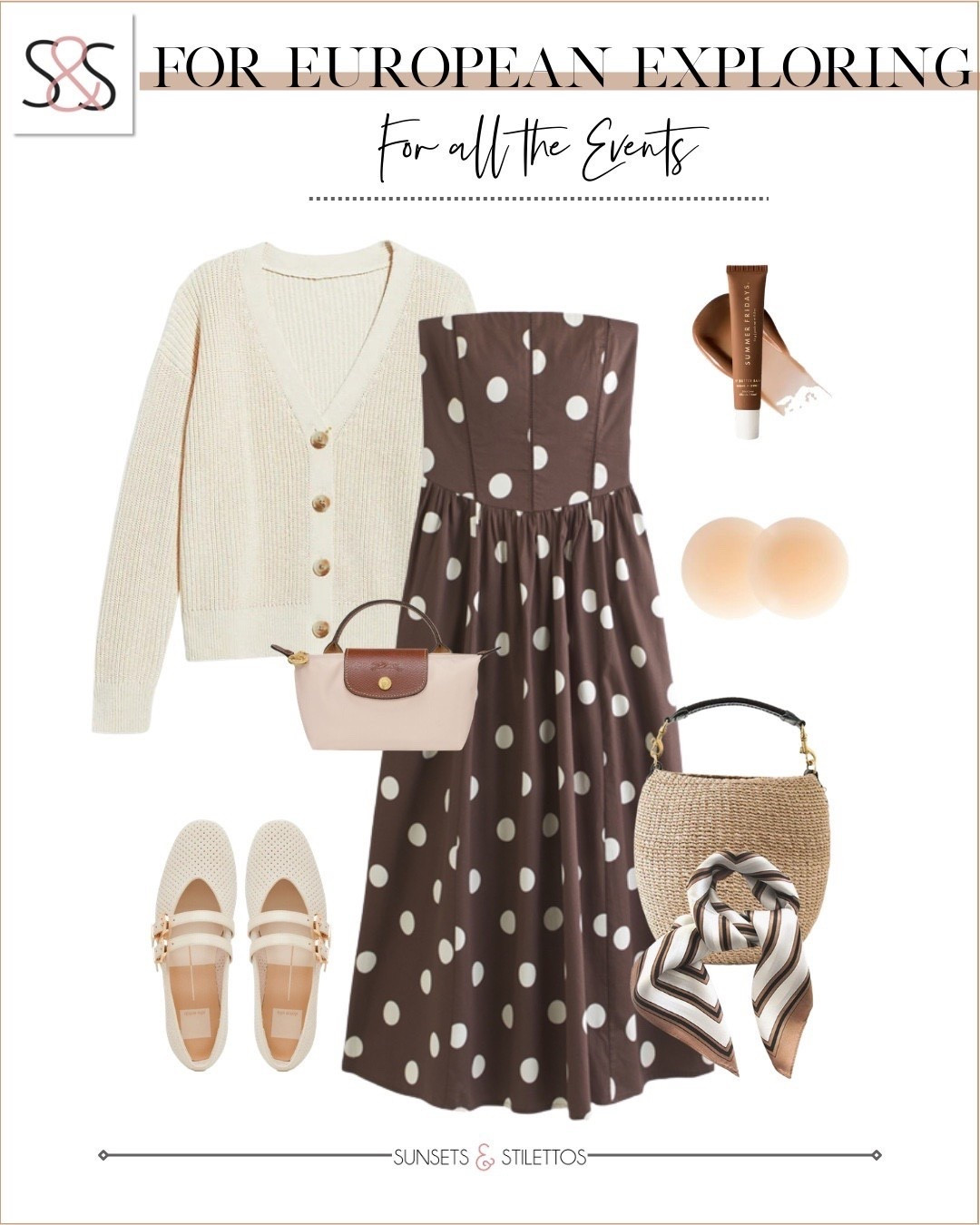 This outfit feels made for wandering through little streets, cafés, and markets. A polka dot dress with soft layers and woven accessories is perfect for a full day of exploring.

europe travel outfit women, european summer outfit ideas, polka dot dress outfit, vacation outfit women, travel dress outfit, neutral vacation style, europe trip outfit ideas, casual chic travel outfit



#LTKOver40 #LTKTravel #LTKWorkwear