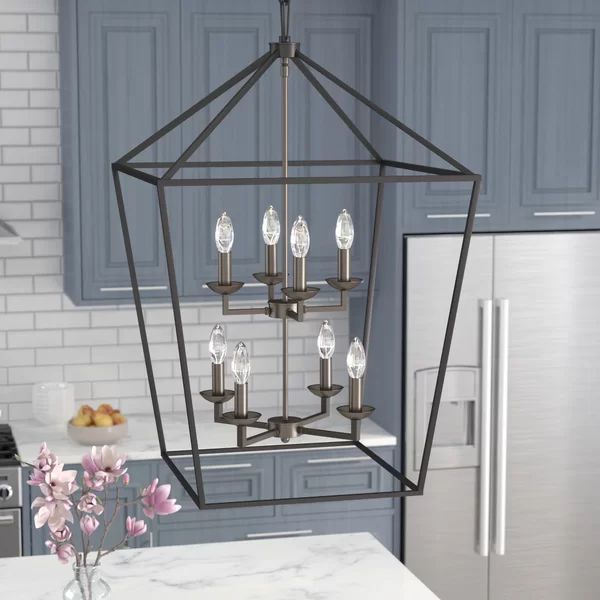 Neuhaus 8 - Light Dimmable Lantern Geometric Chandelier | Wayfair North America