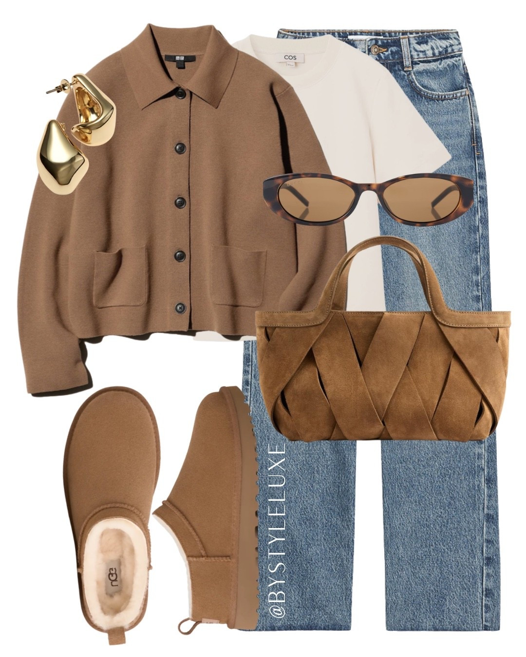 JEANS - styling these dark denim jeans with this gorg brown knitted jacket and Ugg micro boots for the perfect everyday pre-autumn look 

#jeans #ugg #autumnoutfit

#LTKbag #LTKautumn #LTKshoes