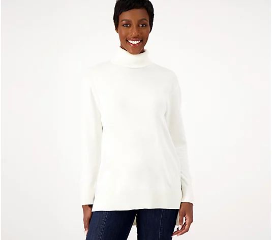 Girl With Curves Turtleneck Tunic Sweater - QVC.com | QVC