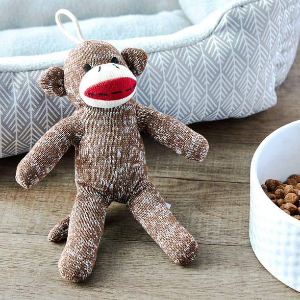 Vibrant Life Cozy Buddy Sock Monkey Dog Toy, Chew Level 3 | Walmart (US)