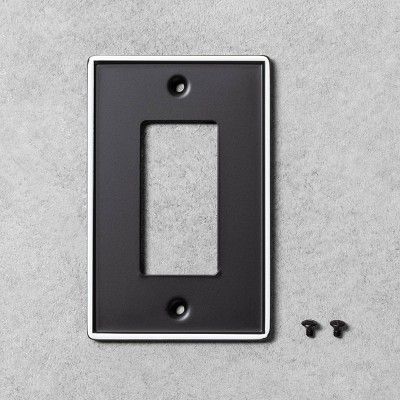 2pk Metal Painted Enamel Toggle Switch Plate Black - Hearth & Hand™ with Magnolia | Target