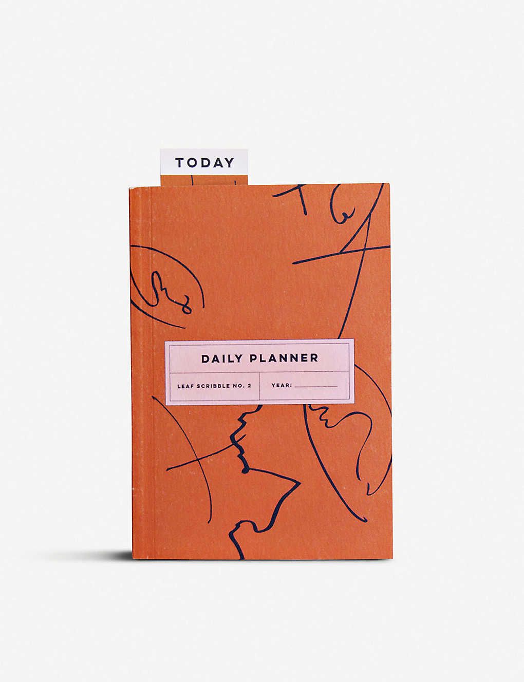 Leaf Scribble undated daily planner 21cm x 14.8cm | Selfridges