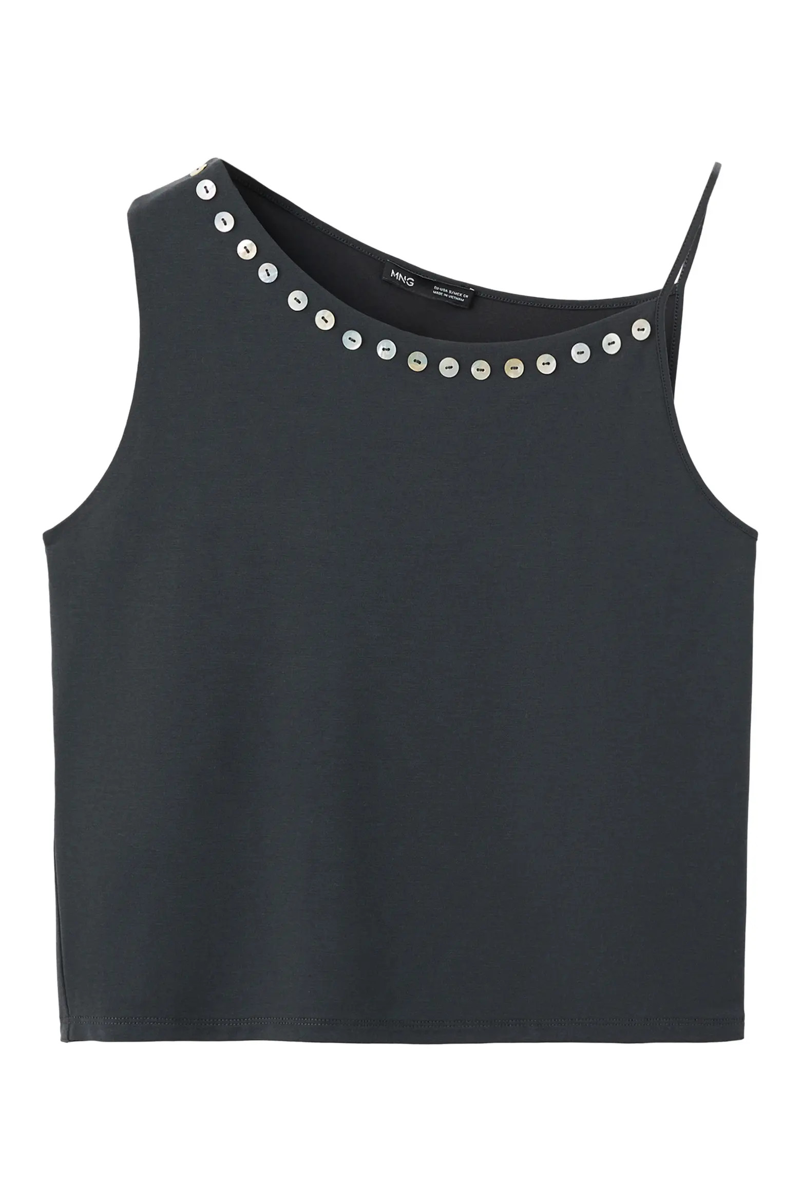 Button Embellished Asymmetric Tank (Women) | Nordstrom | Nordstrom