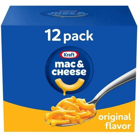 Kraft Original Mac & Cheese Macaroni and Cheese Dinner, 12 Ct pack, 7.25 oz Boxes, Shelf-Stable | Walmart (US)