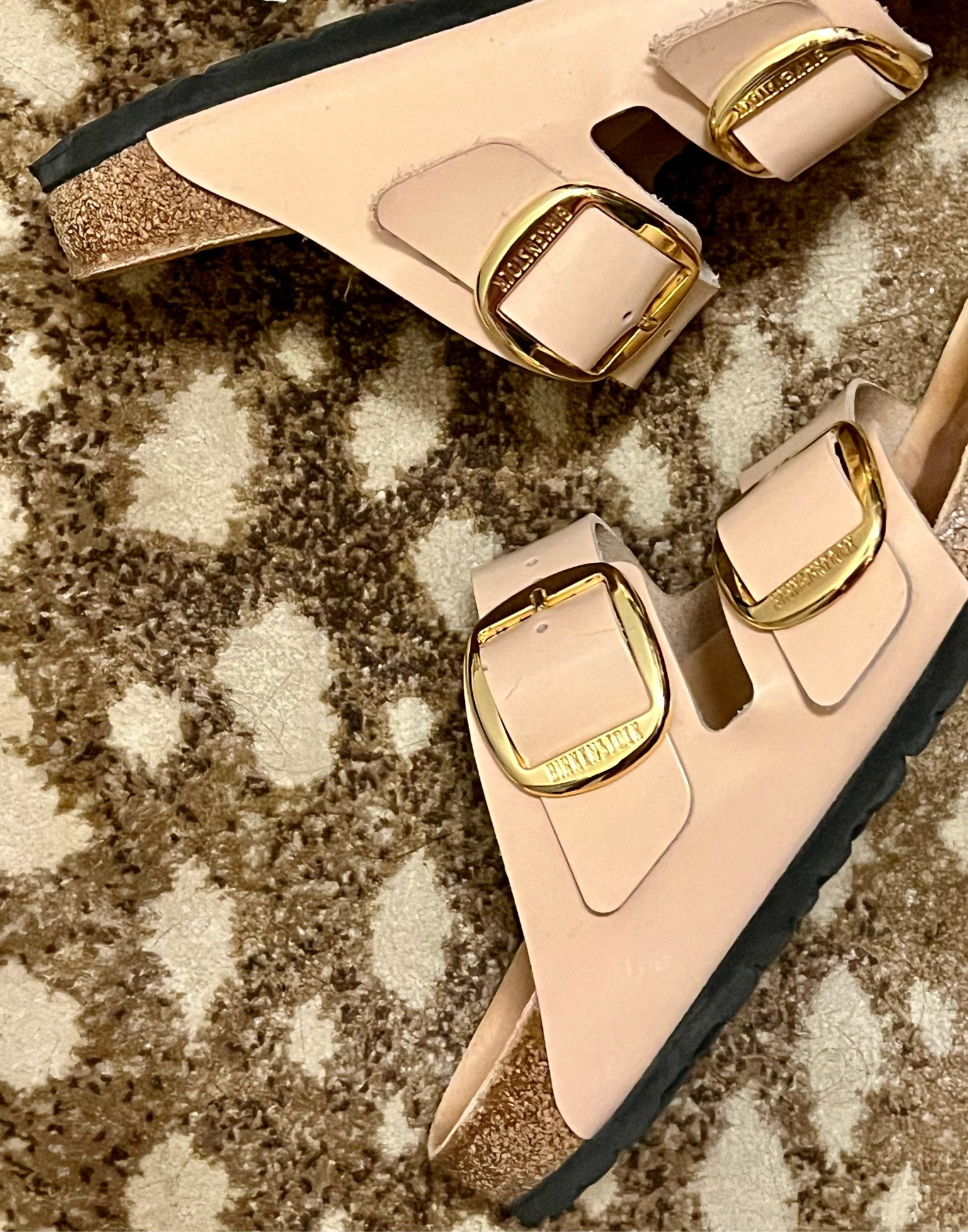 Close up of the chicest Birks! Gold big buckles dress them up, have worn these with everything this spring!

#LTKshoecrush