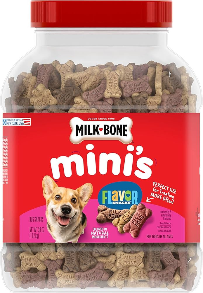 Milk-Bone Mini's Flavor Snacks Dog Treats, 36 Ounce | Amazon (US)