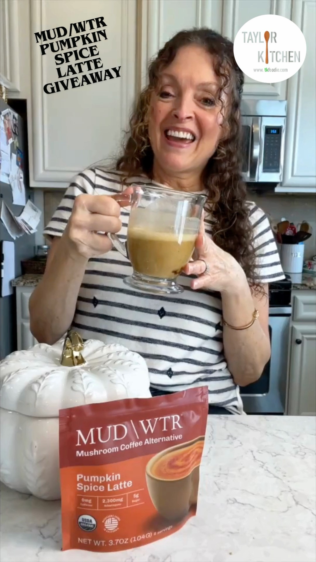@drinkmudwtr has the PERFECT 👌Pumpkin 🎃 Spice Latte mix. The spices are on point and with the benefit of functional mushrooms + zero caffeine, this is a great anytime drink. 

Lions Mane for focus, Reishi for that calming effect and Ashwaganda for stress support. Yes please! 

Simply add your milk of choice and drink it hot or cold. It's incredibly delicious & you know you want a healthy PSL ☕️ this season 🍁 

Check out Mud/WTR's beautiful functional mushroom beverages here on my LTK.

The giveaway is through my Instagram only so make sure you're following along at TaylorKitchentmt for your chance to win! 

 #LTKfoodie #LTKSeasonal