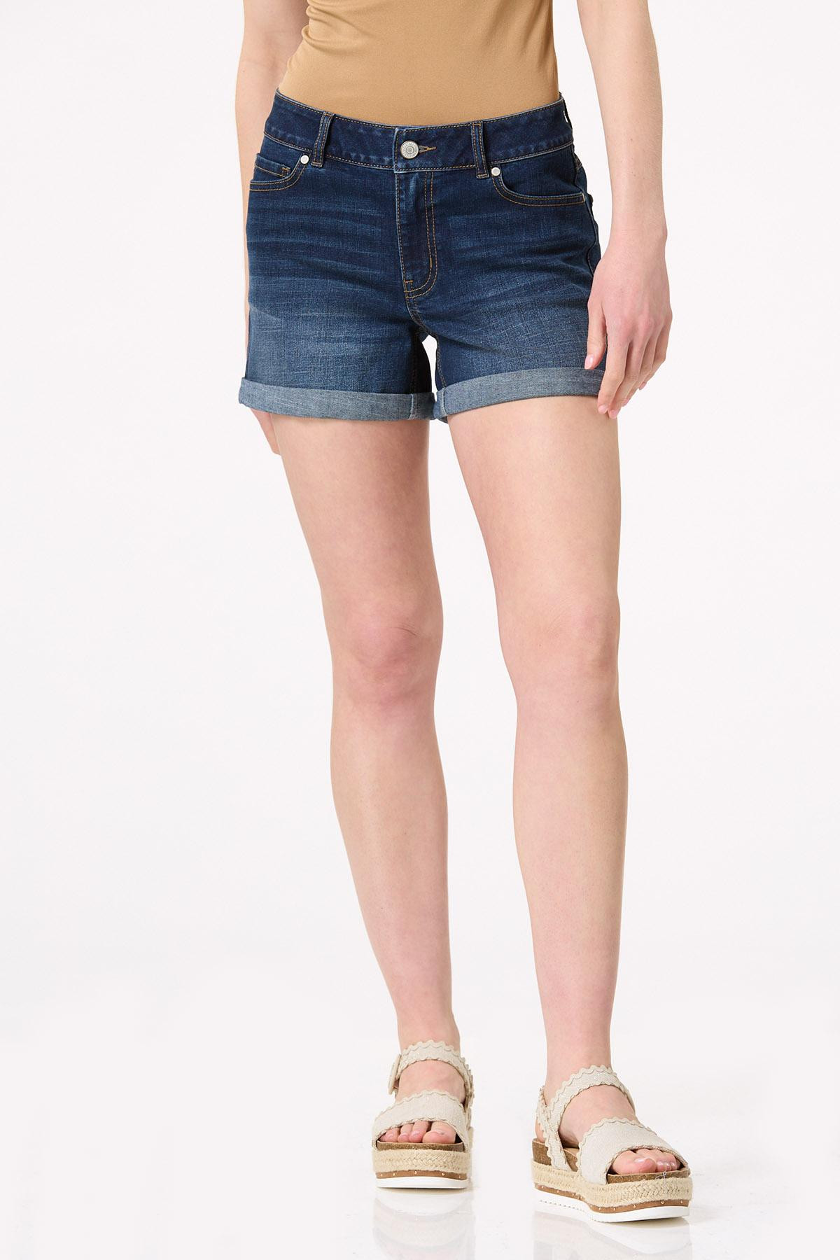 Rolled Denim Shorts | Cato Fashions