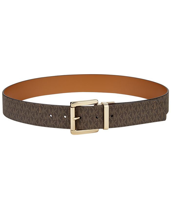 Michael Kors Reversible Signature Leather Belt & Reviews - Belts - Handbags & Accessories - Macy'... | Macys (US)