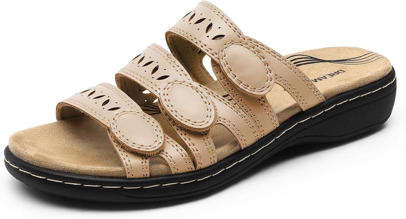 DREAM PAIRS Women's Slide Sandals Comfortable Arch Support Casual Walking Sandals Adjustable Stra... | Amazon (US)