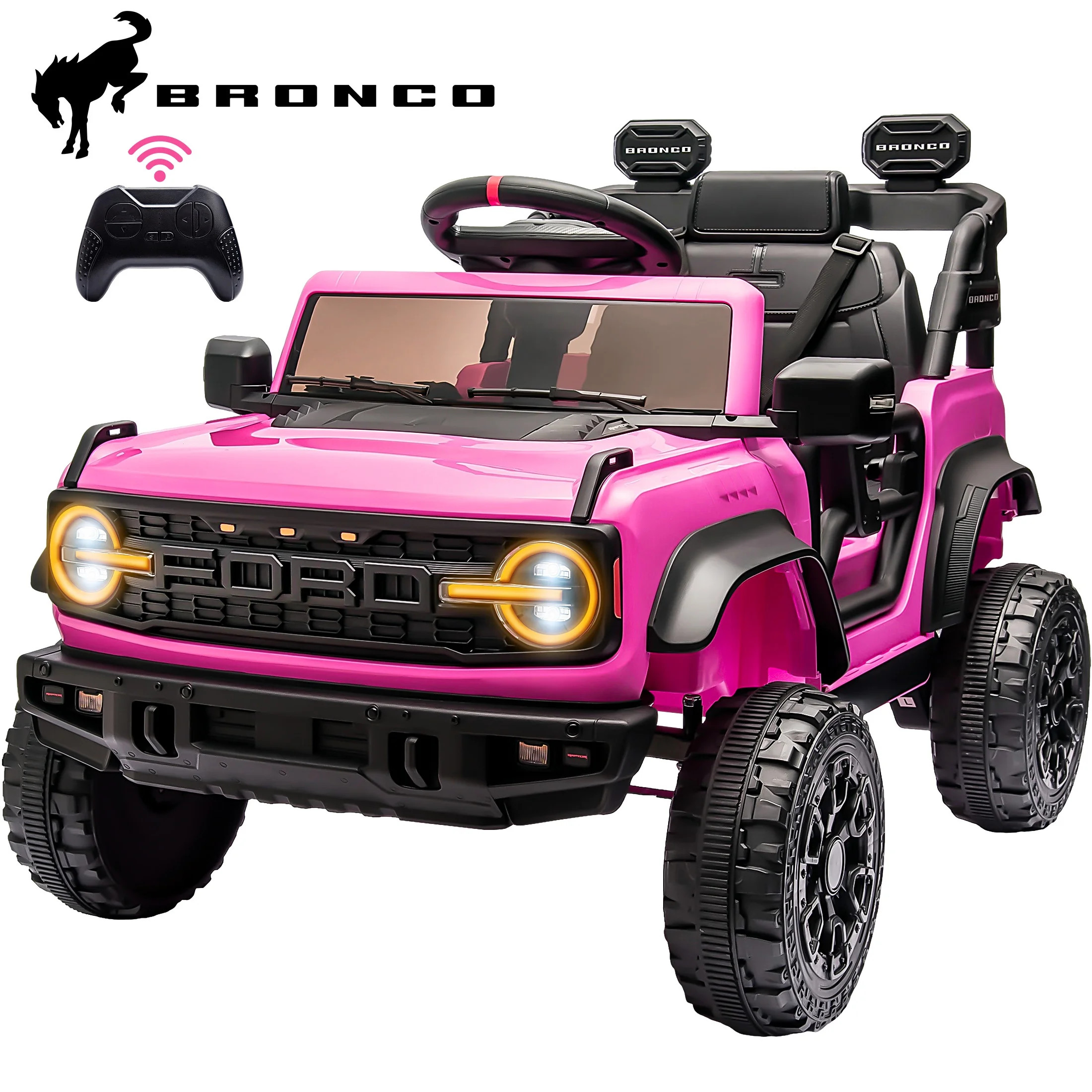 12V Powered Ride on Car, Ford Bronco Raptor Ride on Toys with Remote Control, Battery Powered Rid... | Walmart (US)