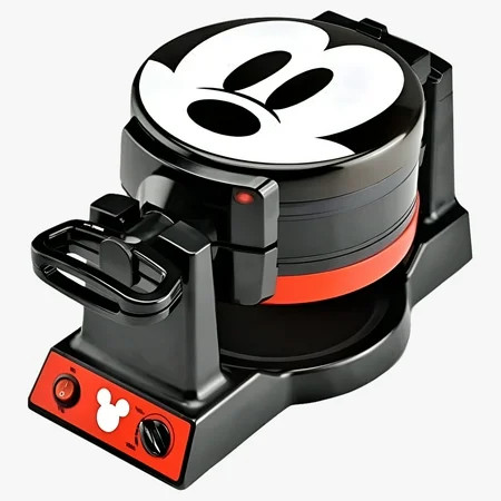 Disney Mickey Mouse Double Flip Waffle Maker, Black, Red | Walmart (US)