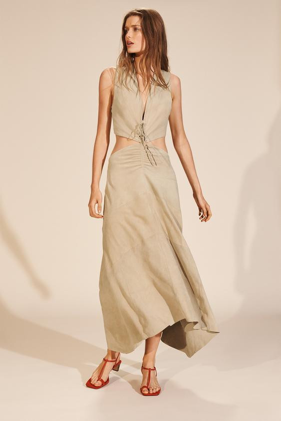 LIMITED EDITION SUEDE CUT-OUT DRESS | Zara US