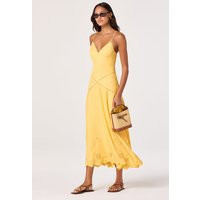 ASTR the Label | Lainey Eyelet Midi Dress in Mango |  Size L | ASTR The Label (US)