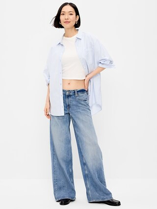 Low-Rise Baggy Wide-Leg Jeans | Old Navy (US)