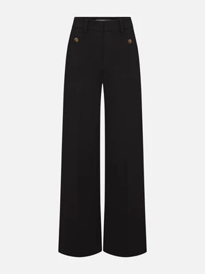 The Pixie Slim Palazzo Trouser -- Black | Frame Denim