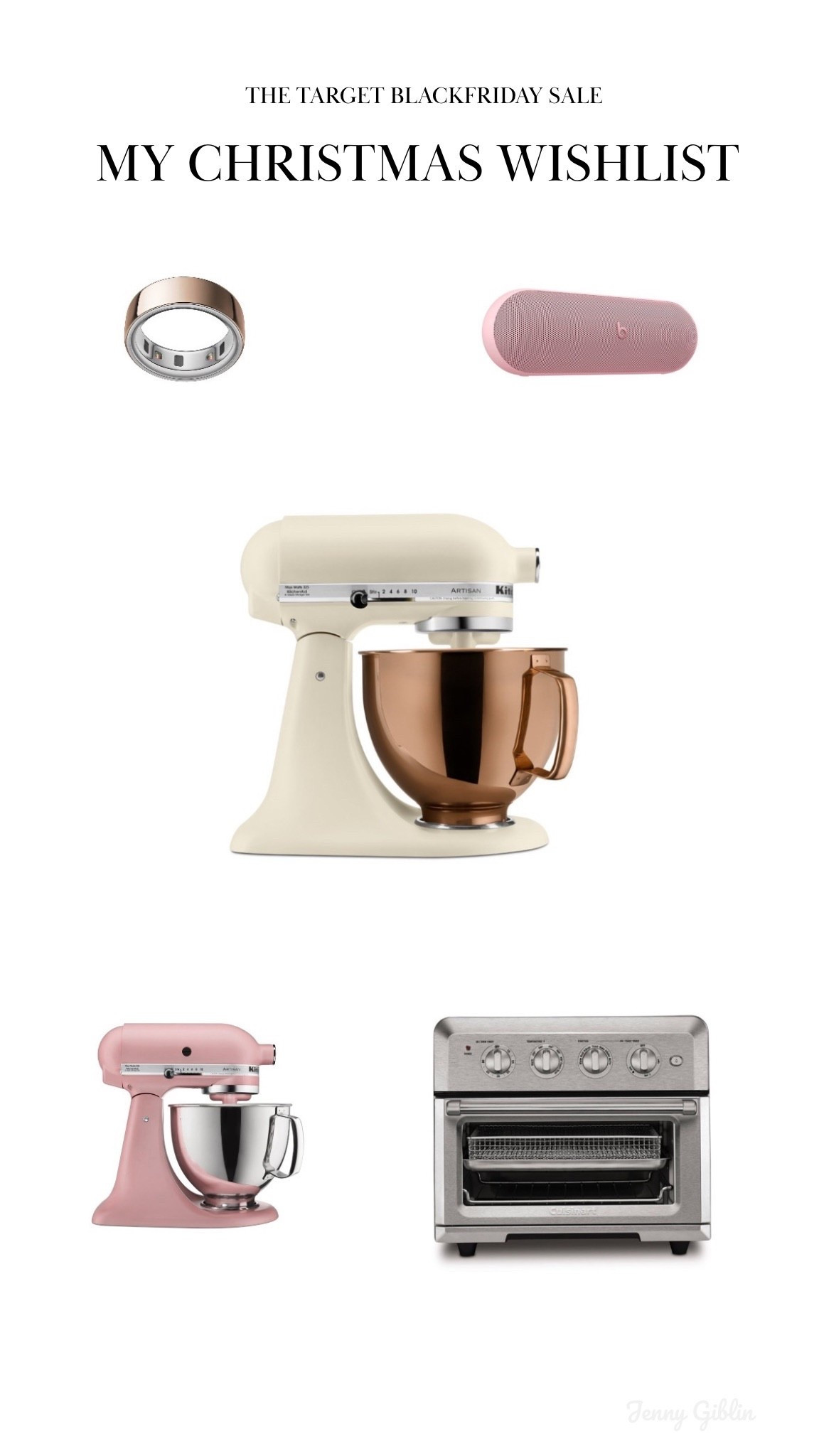 My Christmas wishlist from the Target Black Friday sale…

1.) the rose gold oura ring 
2.) the pink beats portable speaker that i have wanted since summer 
3.) this ivory and copper kitchen aid mixer 
4.) this pink kitchen aid mixer (I can’t decide lol) 
5.) the stainless steel cuisinart air fryer  (I bought this one because I was afraid it would sell out!) 


#LTKHoliday #LTKSeasonal #LTKGiftGuide