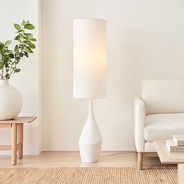 Asymmetry Ceramic Floor Lamp (60") - White | West Elm (US)