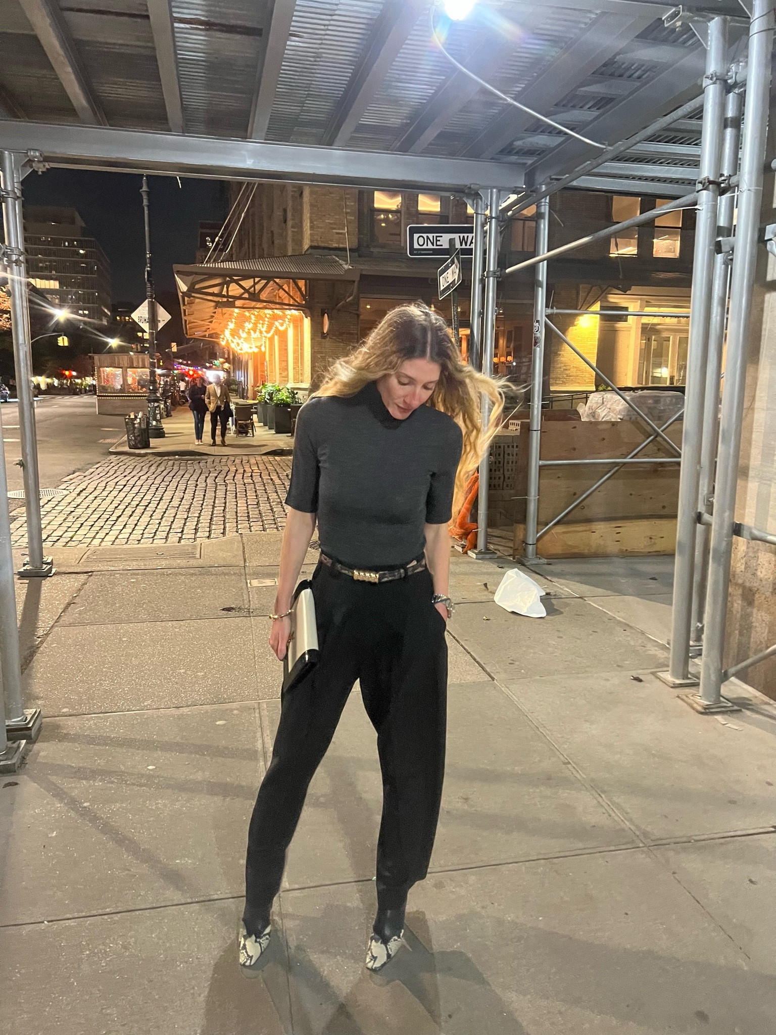 Best lightweight gray sweater. In xs. 
Pants my fave trousers under $200. 
Boot options linked. 
Clutch back in stock!! 

#LTKitbag #LTKshoecrush #LTKstyletip