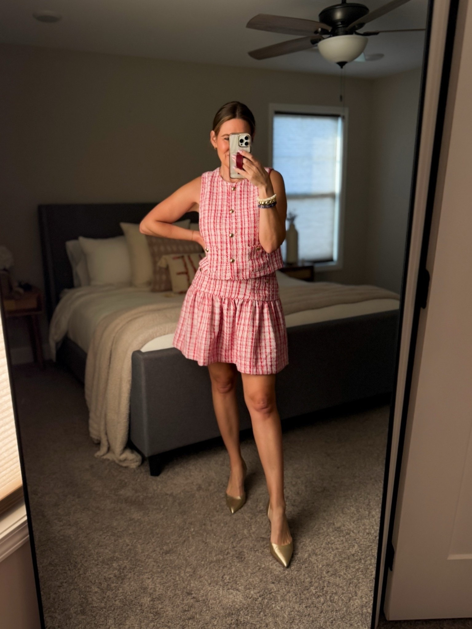 I can’t believe this is Walmart! The quality and detail on these are 10/10. So cute for spring, you can wear this to work or out. I love the pink tweed. I’m wearing a small is vest and 4 in skirt. Fits true to size.

#LTKootd #LTKOver40 #LTKSeasonal