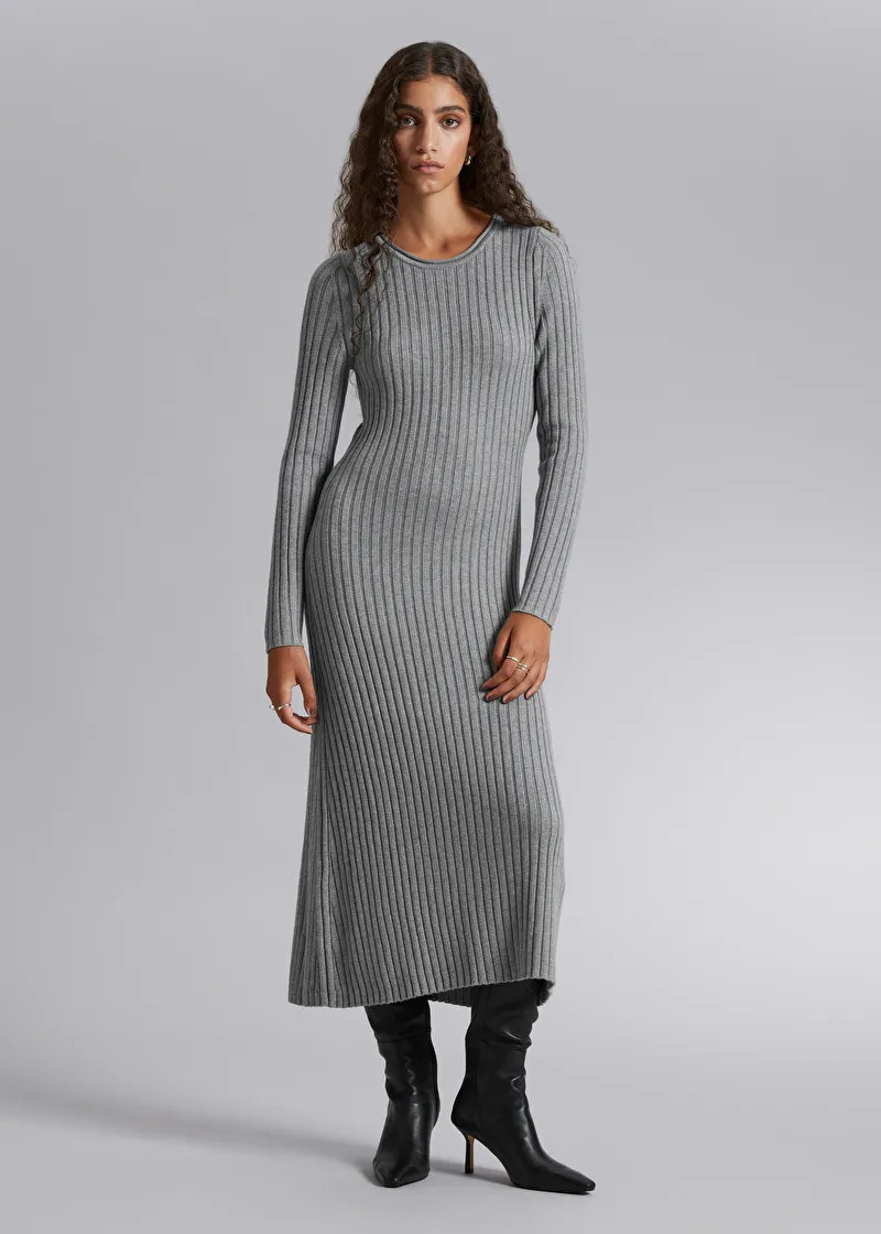 Flared Rib Midi Dress | & Other Stories US