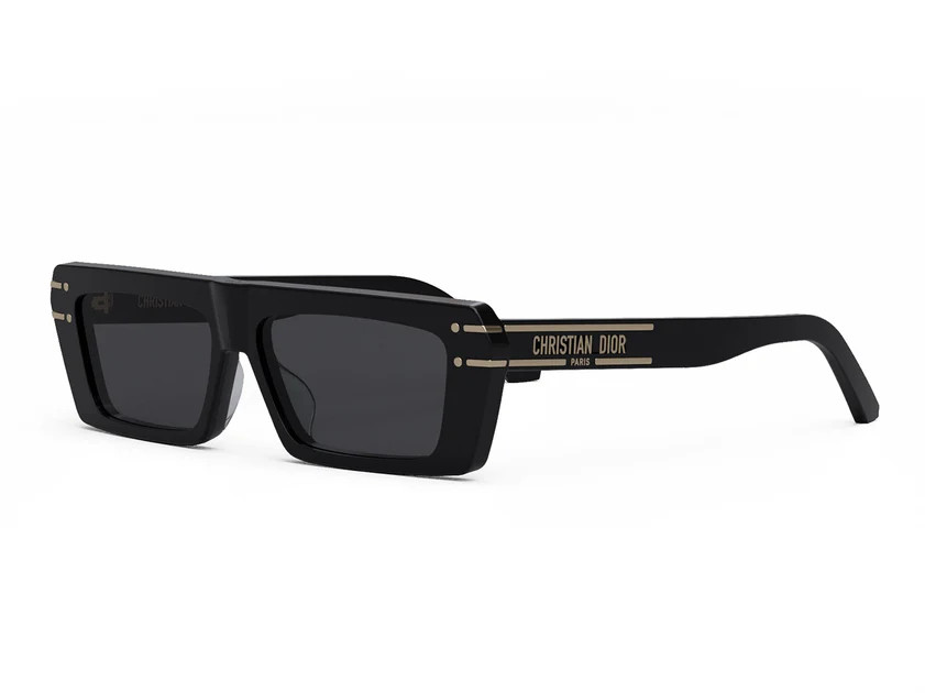 DIORSIGNATURE Black Oval Sunglasses | SOLSTICE