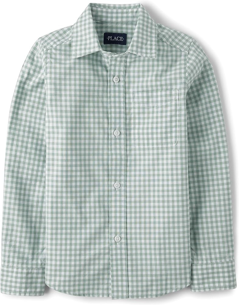The Children's Place Boys Long Sleeve Button Down Shirts | Amazon (US)