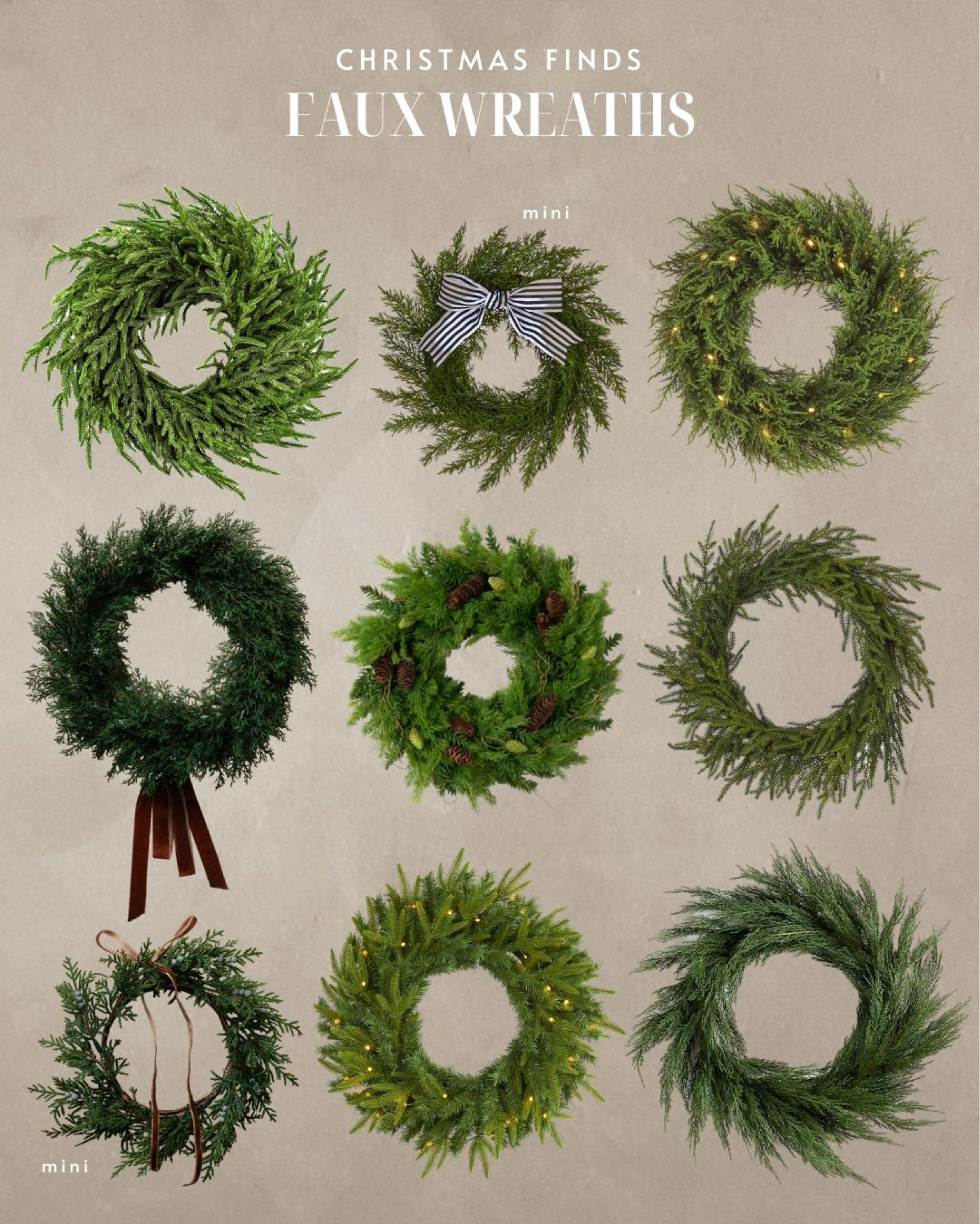 Christmas Faux Wreaths 

#LTKHome #LTKSeasonal #LTKHoliday