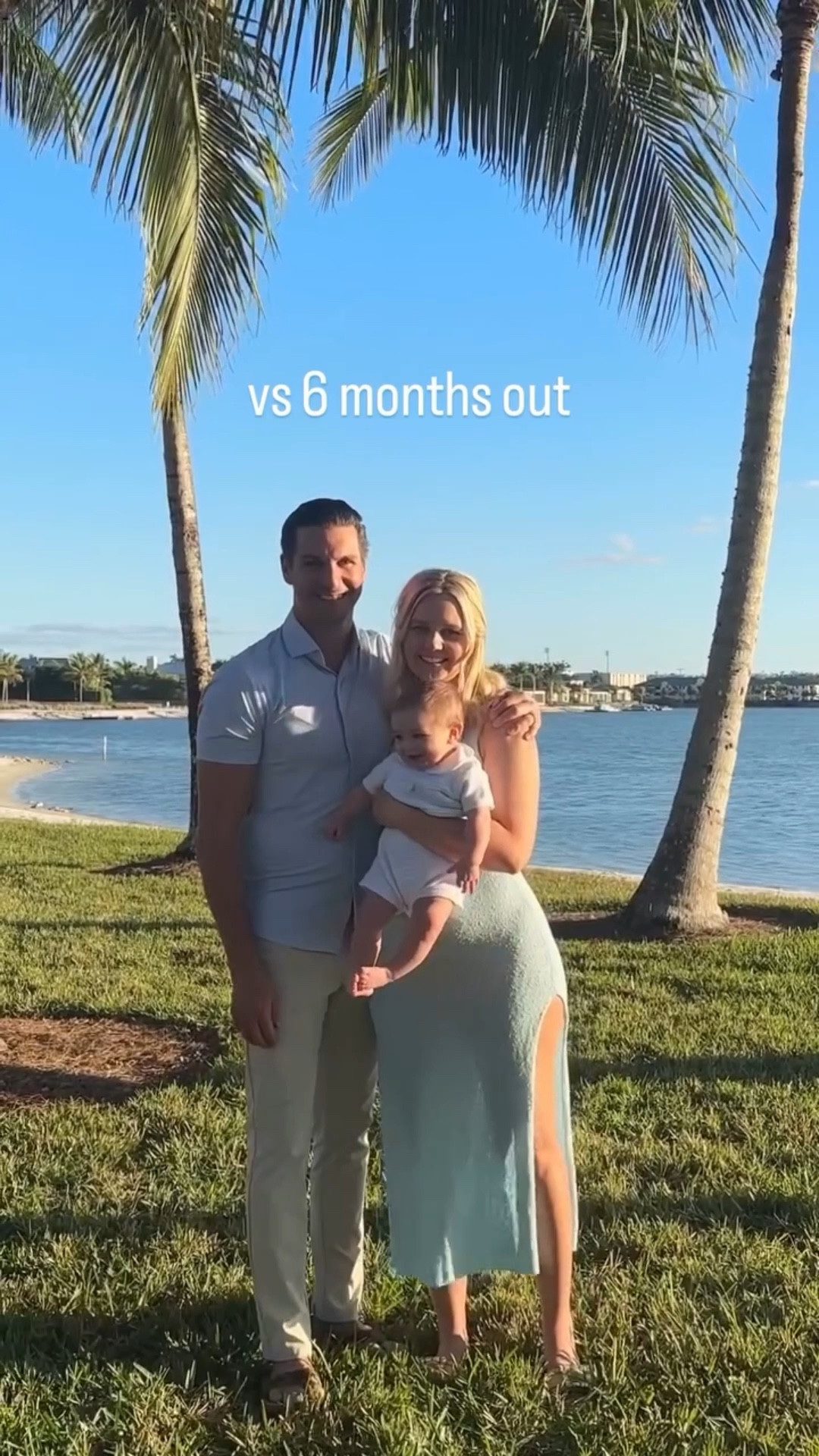 Then and now ✨What a magical journey. 6 months in🤰🏼vs 6 months out 👶🏻