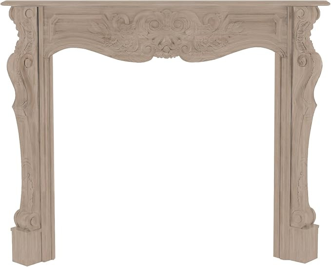 Pearl Mantels 134-58 Deauville Fireplace Mantel, 58-Inch, Unfinished | Amazon (US)