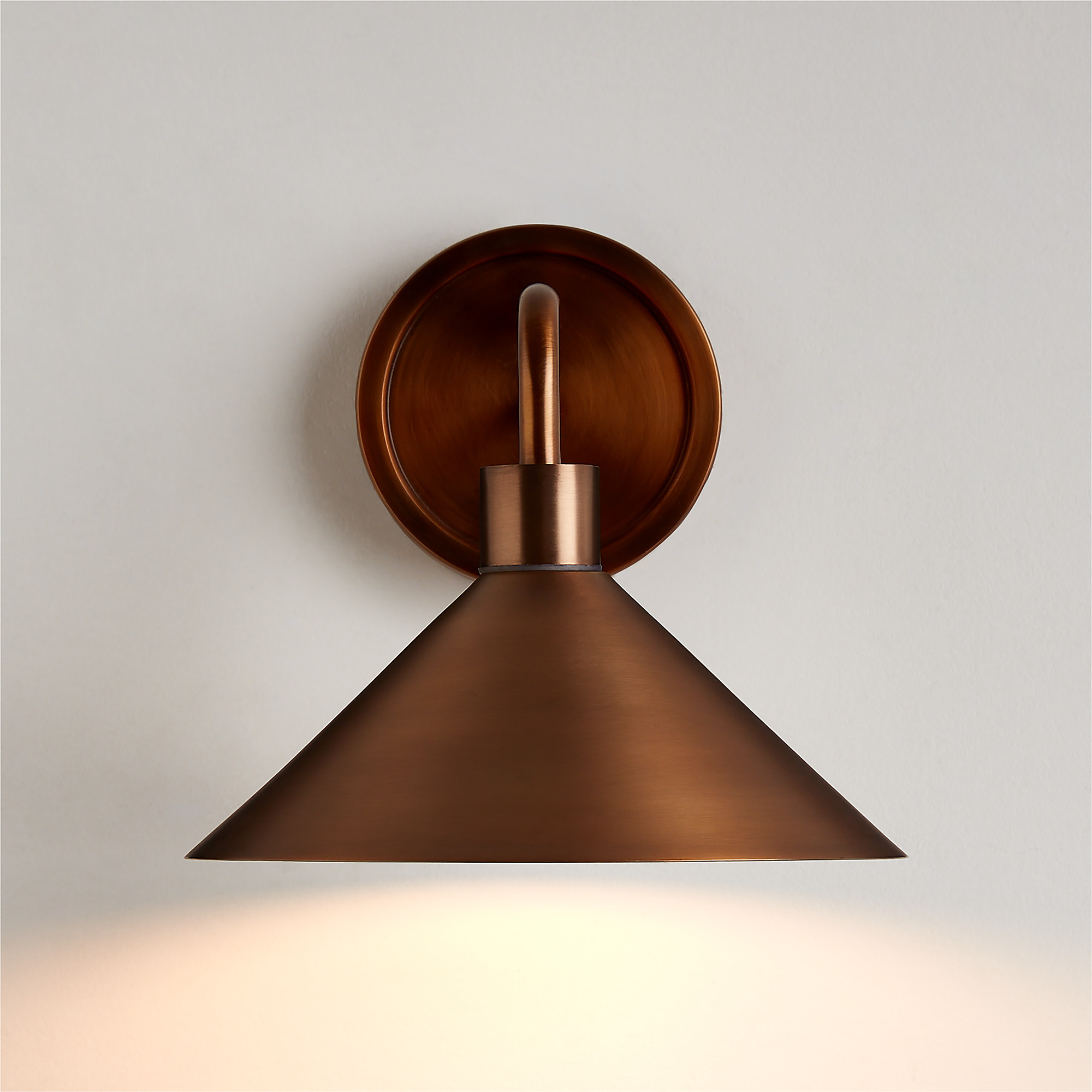 Andre Brass Indoor/Outdoor Wall Sconce Light + Reviews | Crate & Barrel | Crate & Barrel