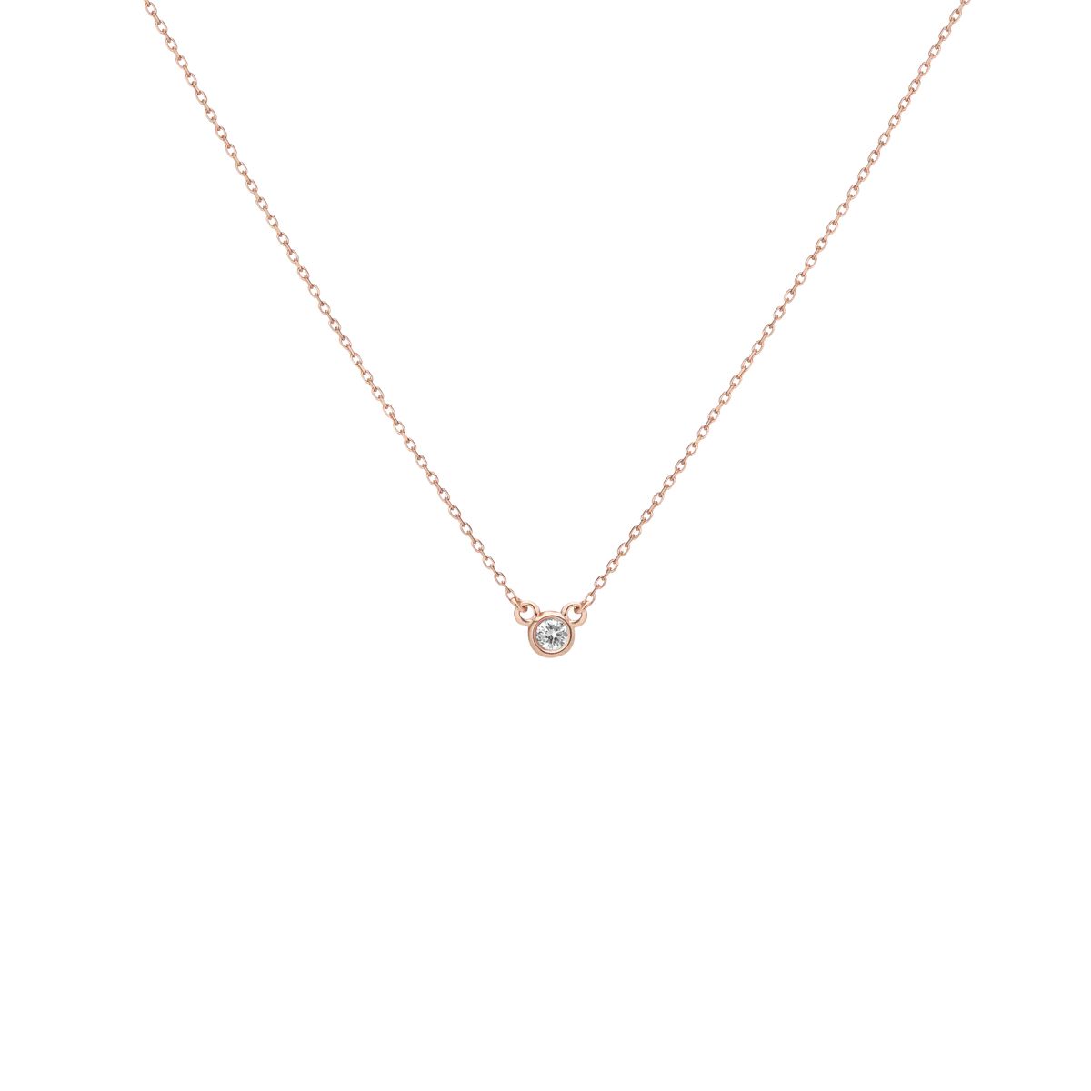 Diamond Bezel Necklace | AUrate New York
