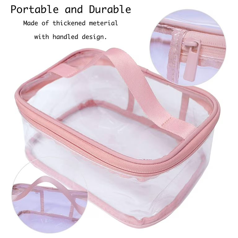 Anemel 2pcs Toiletry Bag Makeup Cosmetic Clear Bag Portable  Transparent Travel Large Storage | Walmart (US)