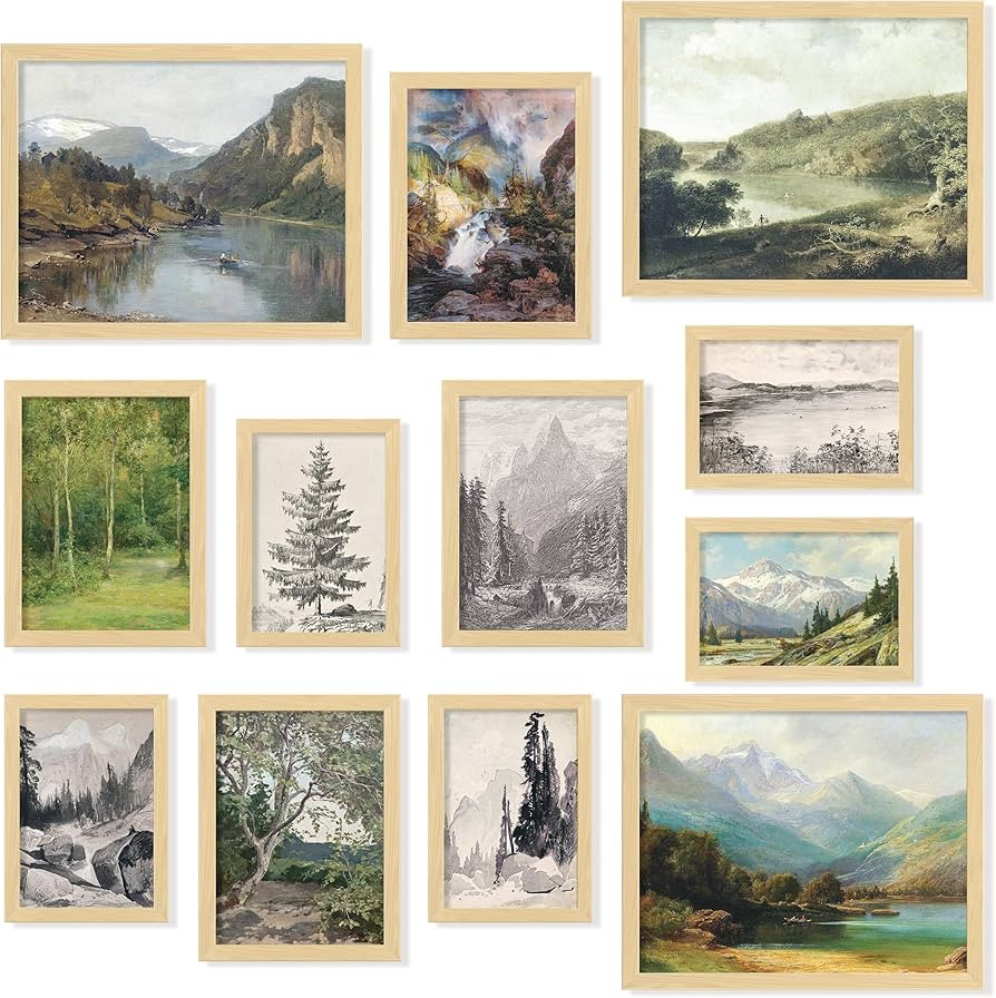 97 Decor Vintage Wall Decor - Rustic Wall Art, Rustic Gallery Wall Print, Vintage Art Prints, Fre... | Amazon (US)