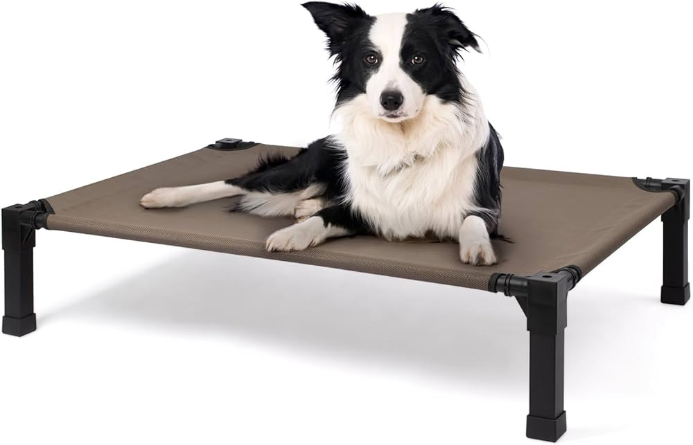 Cooling Elevated Dog Bed, Raised Dog Bed with Washable Breathable Mesh and Metal Frame, Portable ... | Amazon (US)