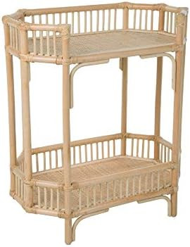 Kouboo 1110141 Manhattan 2-Tier Console, Natural Rattan End Table, Brown | Amazon (US)