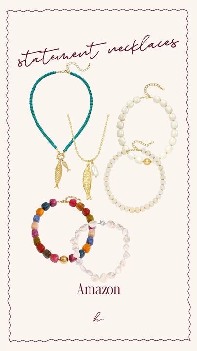 Amazon statement necklaces for the spring & summer! 