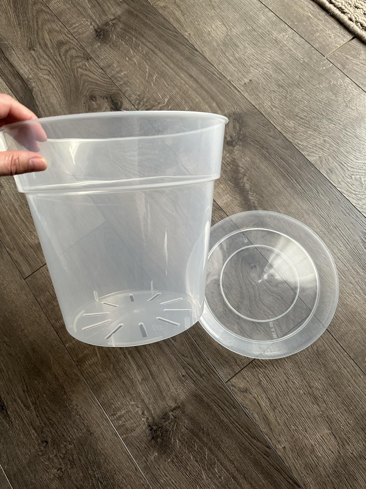 Baderke 3 Pack Clear Nursery Pot Plastic Nursery Pot Large Plant with Drainage Holes for Root Health Indoor Outdoor (13.65 Inch) | Amazon (US)