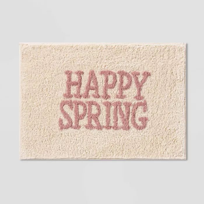 17"x24" Happy Spring Bath Rug Pink - Threshold™ | Target